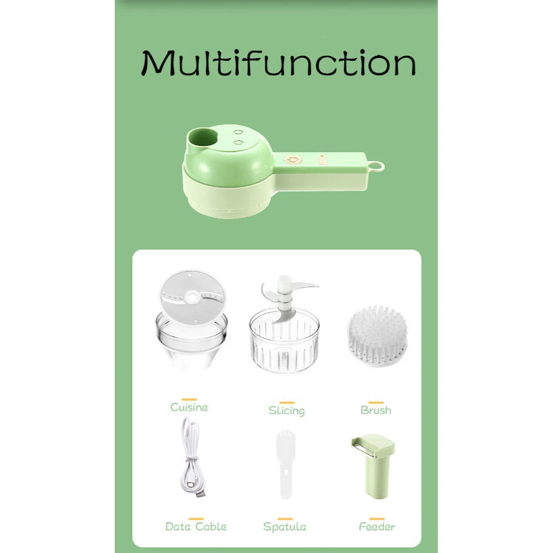 Multi-Functional 4 In 1 Electric Handheld Cooking Hammer Food Chopper