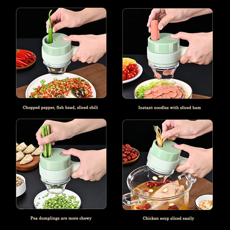 Multi-Functional 4 In 1 Electric Handheld Cooking Hammer Food Chopper