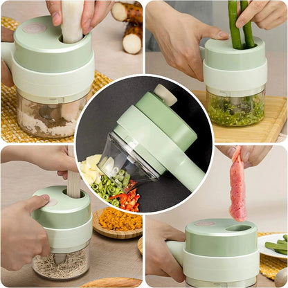 Multi-Functional 4 In 1 Electric Handheld Cooking Hammer Food Chopper